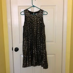 Black and gold cheetah dress